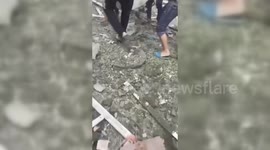 Aftermath of the Israeli strike on Jabalia refugee camp
