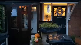 Homes in East London get ready for Halloween night with a dazzling display of Halloween decorations