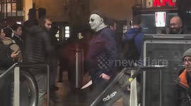 Creepy Michael Myers spotted amongst commuters in London on Halloween