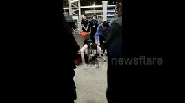 Migrant worker in China destroys banned tools in protest at train station