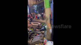 Japan: Motorcycle Crashes Into Taxi In Shibuya On Halloween Night