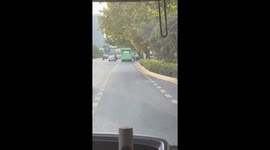 Passenger has impromptu dance performance at bus stop in China
