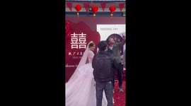 Fire rainbow appears in sky during couple's wedding ceremony