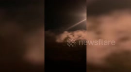 Moment Ukrainian anti-aircraft guns shoot down Russian Kh-59 missiles