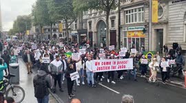 Protest calls for justice for Brazilian man involved in collision with Garda car in Dublin, Ireland