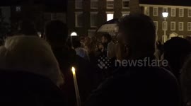 Candle-lit cathedral vigil calls for