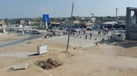 Moment ambulances arrive at border ready to take wounded from Gaza into Egypt