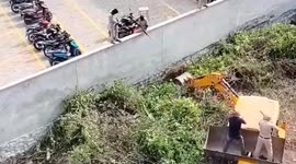 Leopard captured after it terrorised locals by straying into residential area in southern India