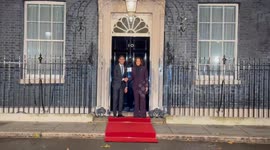 Rishi Sunak welcomes Kamala Harris to 10 Downing Street