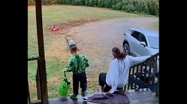 Son Comforts His Mom After a Fall
