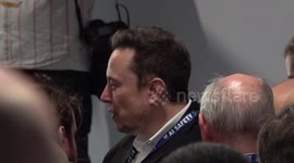 Elon Musk attends AI safety summit in Milton Keynes, UK