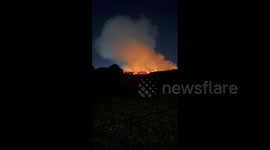 US: Construction Site Fire In Spring Branch, Houston Continues For Days