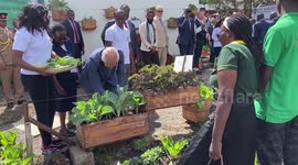 Charles pays a visit to urban farm project in Nairobi, Kenya