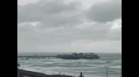 Watch as huge wave produced by Storm Ciaran pound the Palace Pier at Brighton