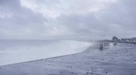 Storm Ciaran: Strong winds and large waves seen in Portland