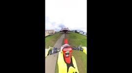 Thrilling circus entrance: motorbike leap in Leeds
