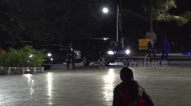 King and Queen arrive for state banquet in Nairobi, Kenya