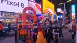 Dia delos muertos / day of the deads in Times Square New York