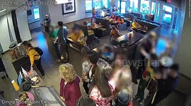 Deer bowls through noodle restaurant sending customers fleeing in panic
