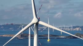 World's first floating wind power-fishery integrated platform built in east China