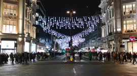 Oxford Street's famous Christmas lights are switched on in London