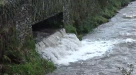 Storm water from storm Ciaran is poring down the stream at Boscastle, not quite as bad as 20 years ago but is worrying all the same,  2