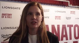 Justine Triet and Sandra Hüller at the Anatomy of a Fall UK premiere