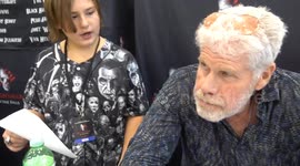 Ron Perlman walks out of interview with 12 year old because he got upset when asked if he had low self esteem