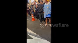 Japan: Motorcycle Crashes Into Taxi In Shibuya On Halloween Night 4