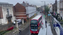 Rain pours down in London as Storm Ciaran hits UK