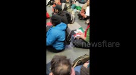 UK: Pro-Palestine Supporters Stage Sit-In Protest At Birmingham New Street Station