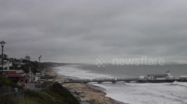 Footage from Bournemouth beach as Storm Ciaran hits the UK