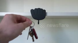 I designed a funny key holder so that I never forget where my keys are at home.