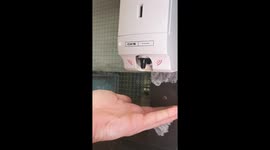 I devised a playful attachment for my school's soap dispenser, adding a touch of fun to the handwashing experience
