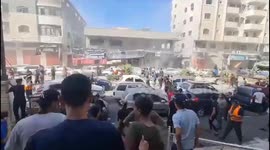 Israel Air Raid Causes Panic At Hospital Gates In Gaza