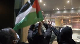 Pro-Palestinian protesters heckle diners at McDonald's restaurant in London
