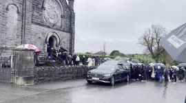 Funeral procession takes place in Co. Louth, Ireland for Denise Morgan who was shot dead in a murder/suicide incident in New York