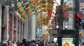 Macy's in Chicago unveils their popular Holiday display and decorations