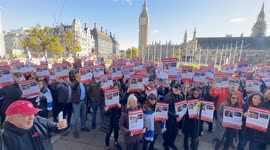 Pro-Israel protesters stage demonstration for the release of hostages in London