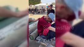 Amid a collapse in transport services, Gaza man on oxygen tank goes to hospital by donkey