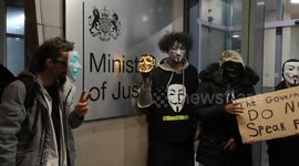 The Million Mask March caused a bit of Choas outside the Ministry Of Justice in Central London