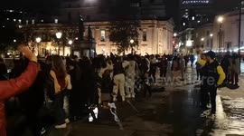 Theere was more dancers in Trafalgar Square than protestors for the Million Mask March