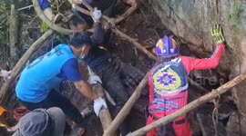Hiker 'stuck for five days in cave' rescued in Thailand