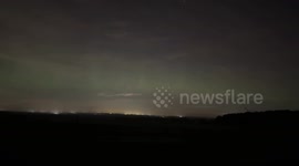 UK: Vivid Northern Lights Dazzle Across Night Sky