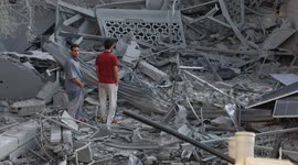 Eight-story building destroyed near Al-Shifa Hospital as Israeli offensive intensifies