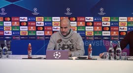 Guardiola previews match with Young Boys at press conference in Manchester, UK
