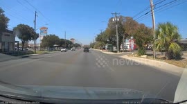 Car Swerves Into Traffic