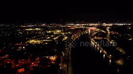 Drone video of Bonfire and Fireworks in Inverness, 05 November 2023
