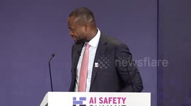 Bosun Tijani speaks at opening day of AI Safety Summit in Bletchley, UK