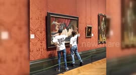 Climate Protesters Vandalise Velazquez Masterpiece in London, UK